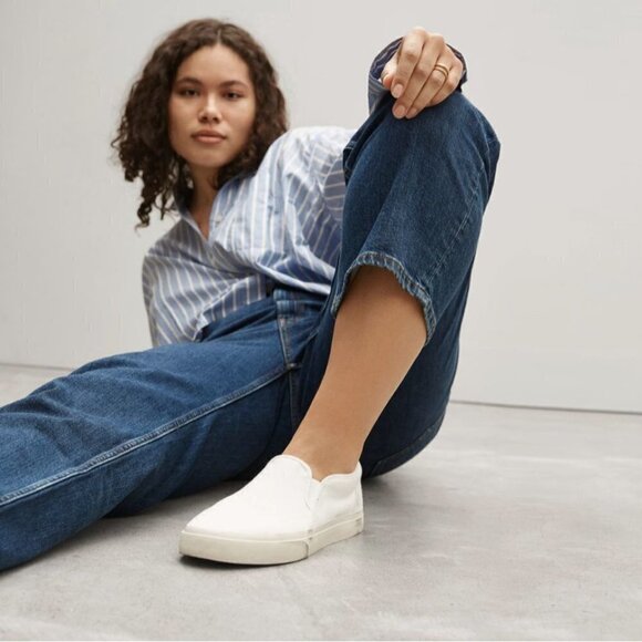 Everlane The Forever Slip On Sneakers White M 12.5 14 New Womens Athletic Shoe main image 5